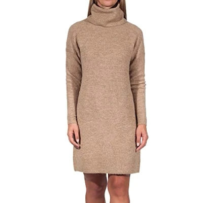 Image of ONLY Onljana L/S Cowlneck Jumper dress, Women&#039;s, Size: XS, Indian tan