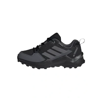 Image of adidas Unisex Kid&#039;s Terrex Ax4r Rain.rdy Hiking Shoes, Core Black Grey Four Six, 5.5 UK Child