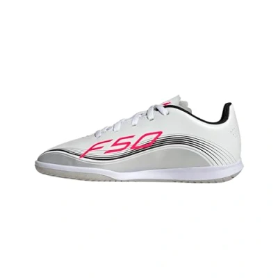 Image of adidas Performance F50 Messi CLUB Indoor football boots White/lucid red/silvercoloured, Size: 12K, red/silver/coloured shoes