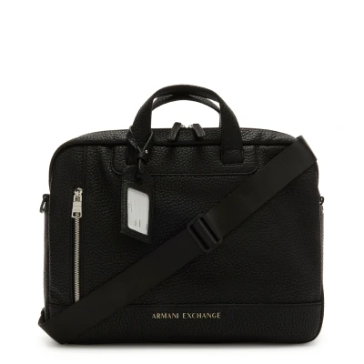 Image of Armani Exchange Briefcase Unisex Briefcase, Size: One Size, Black