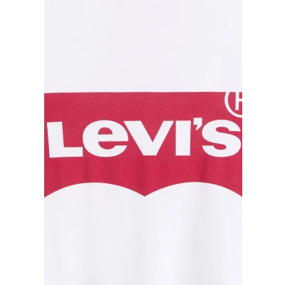Image of Levi&#039;s THE Perfect TEE Print Tshirt, Women&#039;s, Size: XXS, Woodgrain batwing/white