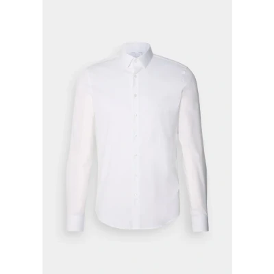 Image of Calvin Klein Poplin Stretch Formal shirt, Men&#039;s, Size: 14.5, White