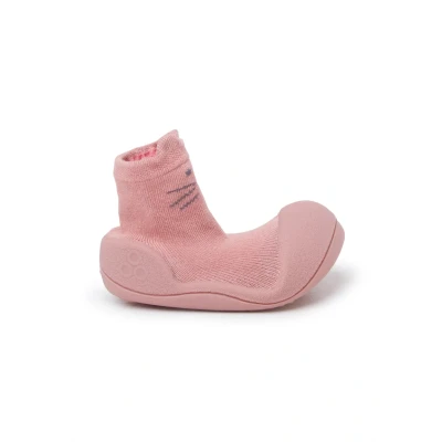 Image of Attipas AAN02 Animal Sock with Pink Sole, Pink, 21.5 EU