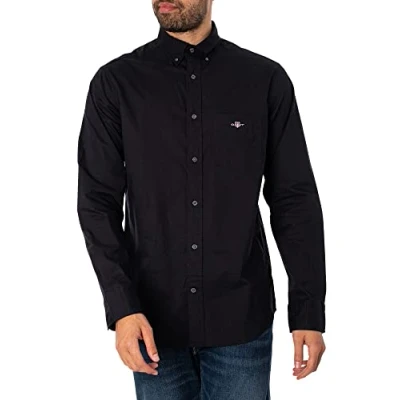 Image of GANT Shirt, Men&#039;s, Size: 4XL, Black