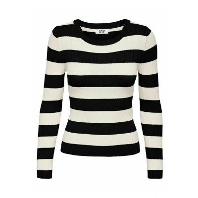 Image of JDY Oneck Stripe Jumper, Women&#039;s, Size: XS, Sky captain stripes:w eggnog stripes