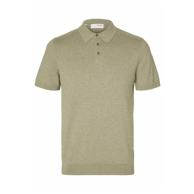 Image of Selected Homme Slhberg Polo shirt, Men&#039;s, Size: Large, Vetiver