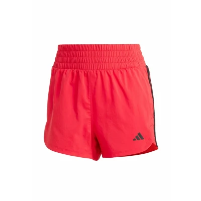 Image of adidas Performance Pacer Stripes HIGH RISE Sports shorts Pure ruby white, Women&#039;s, Size: Sx3&quot;, white