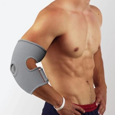 Image of Sharper Image Compression Wrap with Removable Hot &amp; Cold Gel Pack, Easy Adjust Straps, Multi Area Design for Use on Elbows, Knees, Back, Stomach More, Enhanced Pain Relief Recovery Post Workout