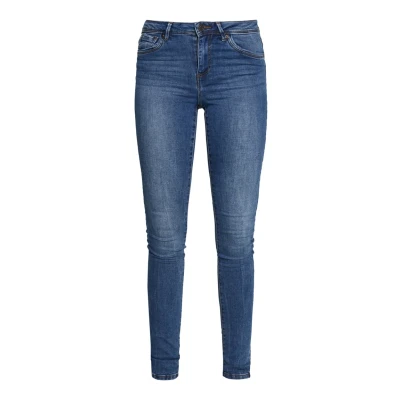 Image of Vero Moda Tall Vmtanya Piping Jeans Skinny Fit, Women&#039;s, Size: XXLx36, Medium blue denim