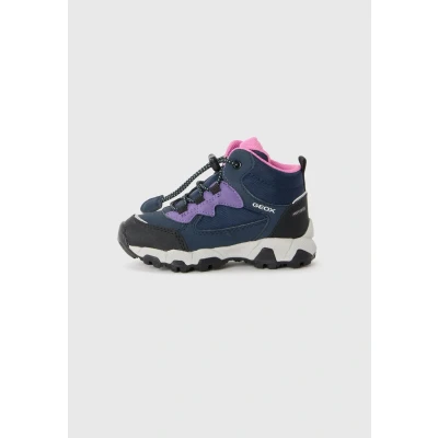 Image of Geox Magnetar Hightop trainers for kids, Size: 11K, Navy/violet shoes