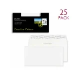 Image of Blake Creative Colour DL+ 114 x 229 mm 120 gsm Peel &amp; Seal Wallet Envelopes (25255) Chalk White Pack of 25