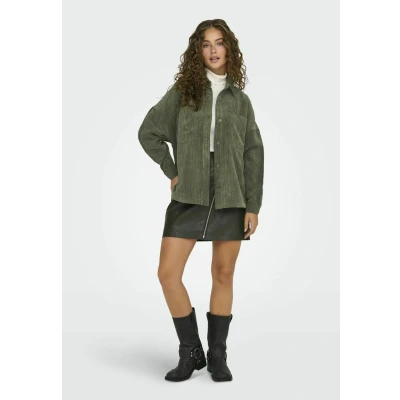 Image of ONLY Women&#039;s Onljanine Rai LS Ovs Cord Shacket CC PNT, Kalamata, S