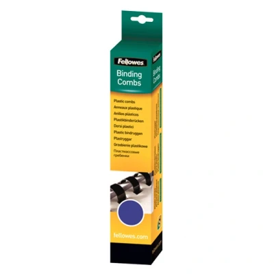 Image of FELLOWES Plastic Binding Comb 10mm Blue A4 Retail 25PK