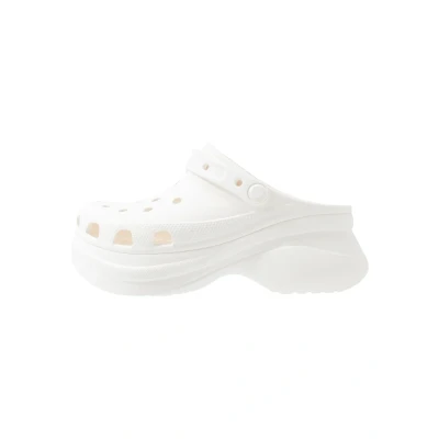 Image of Crocs Classic BAE Heeled mules, Women&#039;s, Size: 8, White Synthetics