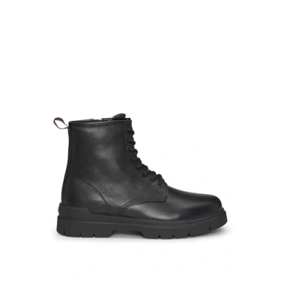 Image of HUGO RYAN HALB PLLT Laceup ankle boots, Men&#039;s, Size: 7.5, Black one Leather