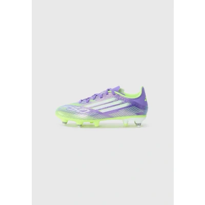 Image of adidas Performance F50 League Unisex Football boots firm ground, Size: 5, Purple rush/white/lucid lemon shoes