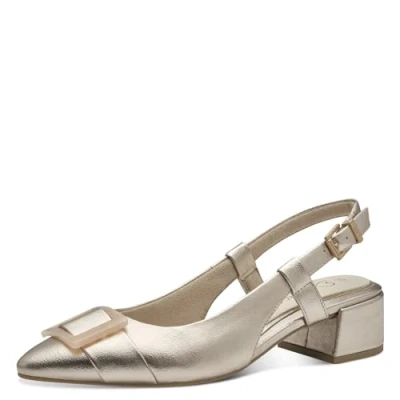 Image of Marco Tozzi Classic heels, Women&#039;s, Size: 5, Platinum High quality imitation leather
