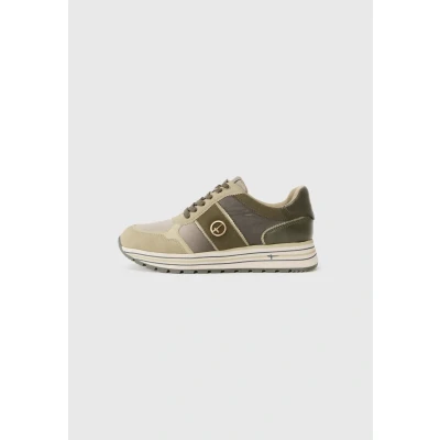 Image of Tamaris Women&#039;s Low 1 23727 42 Trainers, Green Olive Comb, 7.5 UK
