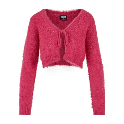 Image of Urban Classics TIED Cropped Cardigan, Women&#039;s, Size: XS, Hibiskuspink