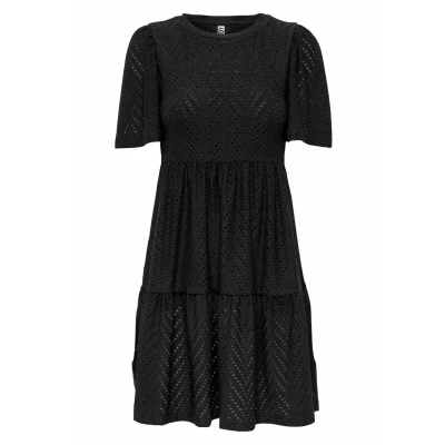 Image of JDY MIT Lochstickerei Day dress, Women&#039;s, Size: XS, Schwarz