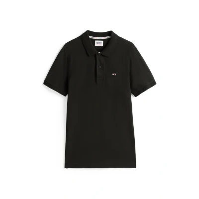 Image of Tommy Jeans Original FINE SLIM FIT Polo shirt, Men&#039;s, Size: XS, black