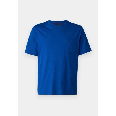 Image of Tommy Hilfiger Essential Solid Pocket TEE Basic Tshirt, Men&#039;s, Size: XS, Wedge blue
