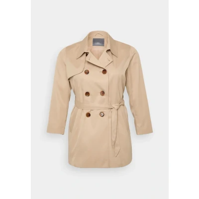 Image of ONLY Carmakoma Carvalerie Trenchcoat, Women&#039;s, Size: S 14/16, Ginger root