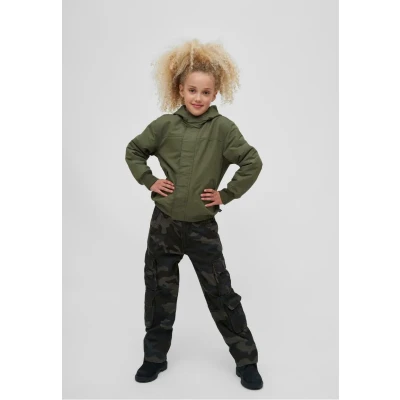 Image of Brandit Unisex Kid&#039;s Windbreaker Front Zip, olive, 122
