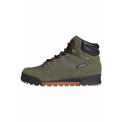 Image of adidas Men&#039;s Terrex Snowpitch Cold.rdy Hiking Shoes, Olive Strata Bronze Orange, 13.5 UK