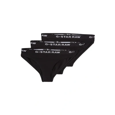 Image of G STAR Damen Brief 3 Pack, Schwarz (Black/Black/Black D23775 d516 4248), XXS