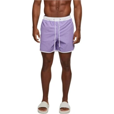 Image of Urban Classics Retro Swimming shorts, Men&#039;s, Size: Medium, Lavender white