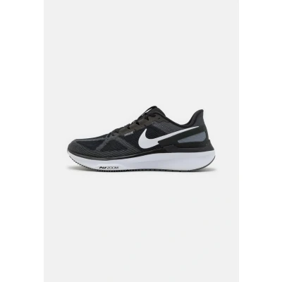 Image of NIKE Men&#039;s Air Zoom Structure 25 Road Running Shoe, Black White Iron Grey, 7 UK