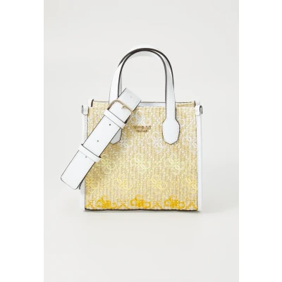 Image of Guess Silvana 2 COMP MINI TOTE Handbag, Women&#039;s, Size: One Size, Cornsilk