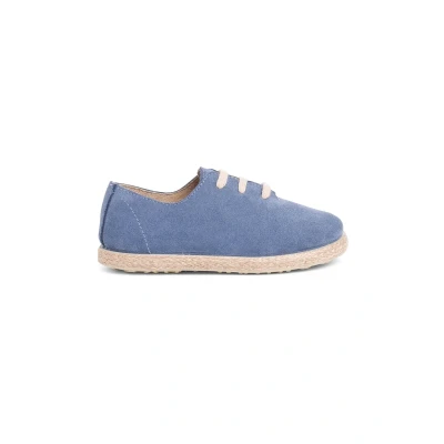 Image of Pisamonas Espadrilles for kids, Size: 3K, Azul francia Suede
