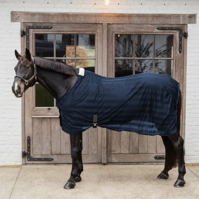 Image of Kentucky Lightweight Mesh Fly Blanket Navy 140 6&#039;3
