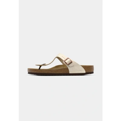 Image of Birkenstock Gizeh BF Regular Tbar sandals, Women&#039;s, Size: 2.5, Pearl white High quality imitation leather