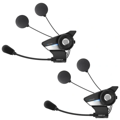 Image of Sena 20S EVO Motorcycle Bluetooth Headset Communication System with HD Speakers, Dual Pack