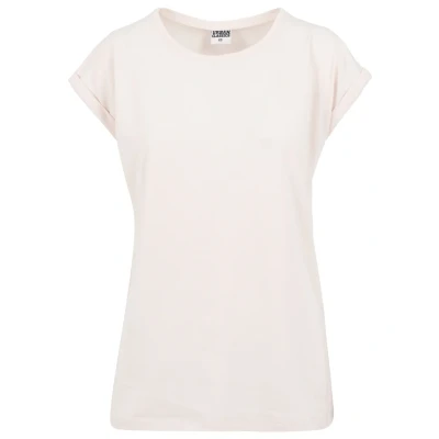 Image of Urban Classics Extended Shoulder Basic Tshirt, Women&#039;s, Size: Small, Pink