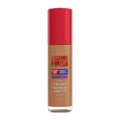 Image of Rimmel Lasting Finish 35Hr Foundation 30ml (Various Shades) 420 Warm Toffee