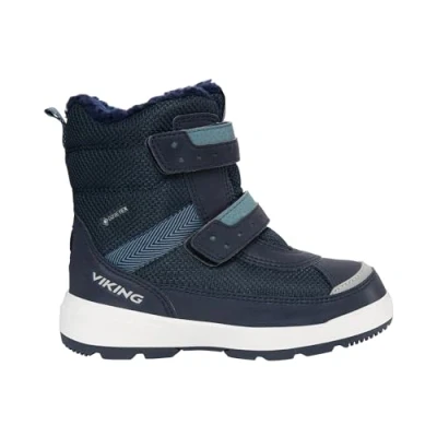 Image of Viking PLAY Reflex WARM GTX Unisex Winter boots for kids, Size: 6K, Navy/charcoal Synthetics/textile