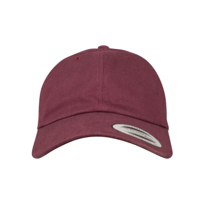 Image of Flexfit Peached Cotton Twill DAD Cap, Size: One Size, Maroon