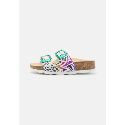 Image of Superfit Fussbettpantoffel Slippers white/multicoloured for kids, Size: 7K, White/multi coloured Pu