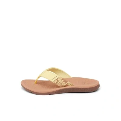 Image of Reef Santa ANA Tbar sandals, Women&#039;s, Size: 6, Pale banana shoes