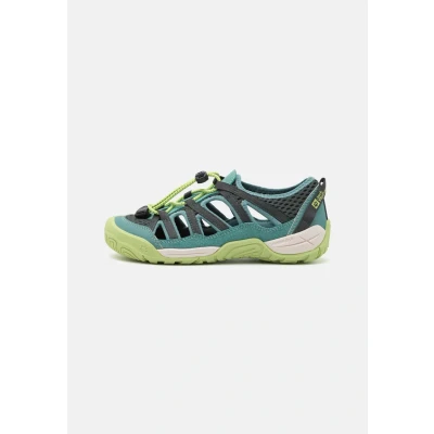 Image of Jack Wolfskin Levente Unisex Walking sandals for kids, Size: 11.5K, Slate green Leather and textile