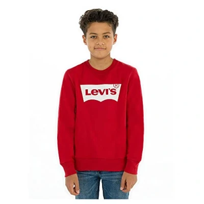 Image of Levi&#039;s Batwing Crewneck Sweatshirt for kids, Size: 3y, red/white