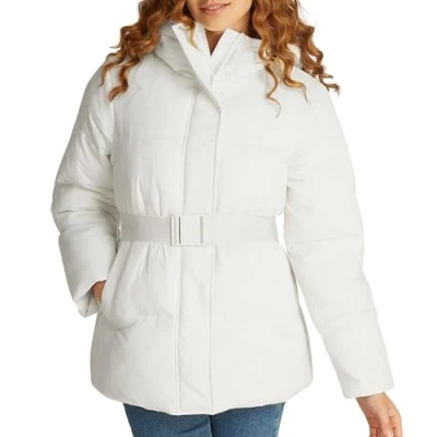 Image of Calvin Klein Jeans LOGO Winter jacket, Women&#039;s, Size: XL, Ivory