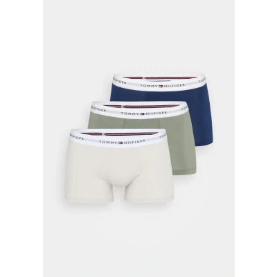 Image of Tommy Hilfiger Signature Trunk 3 PACK Trunks, Men&#039;s, Size: XXL, Navy/sage/beige