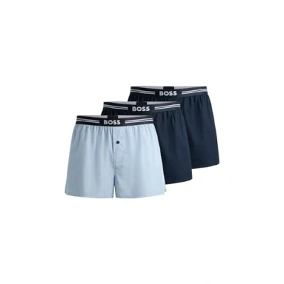 Image of BOSS 3 PACK Boxer shorts, Men&#039;s, Size: Large, Dark blue