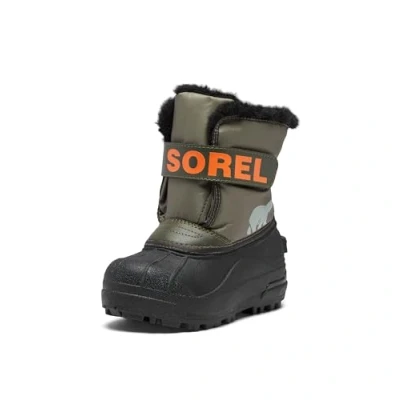 Image of Sorel Childrens Unisex Winter boots for kids, Size: 11K, Stone green/alpine tundra Synthetics/textile