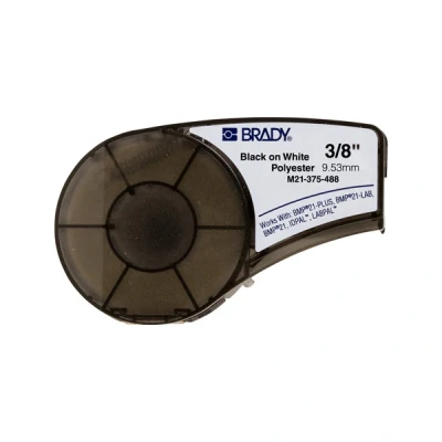 Image of Brady M21375488 Tape for Lab Pal, Polyester, 9.5 mm, White